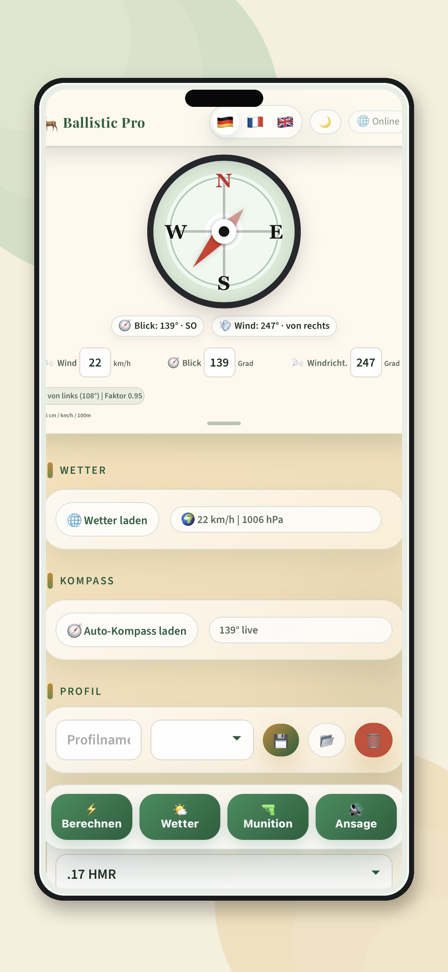 Ballistic Pro – Vorhaltberechnung