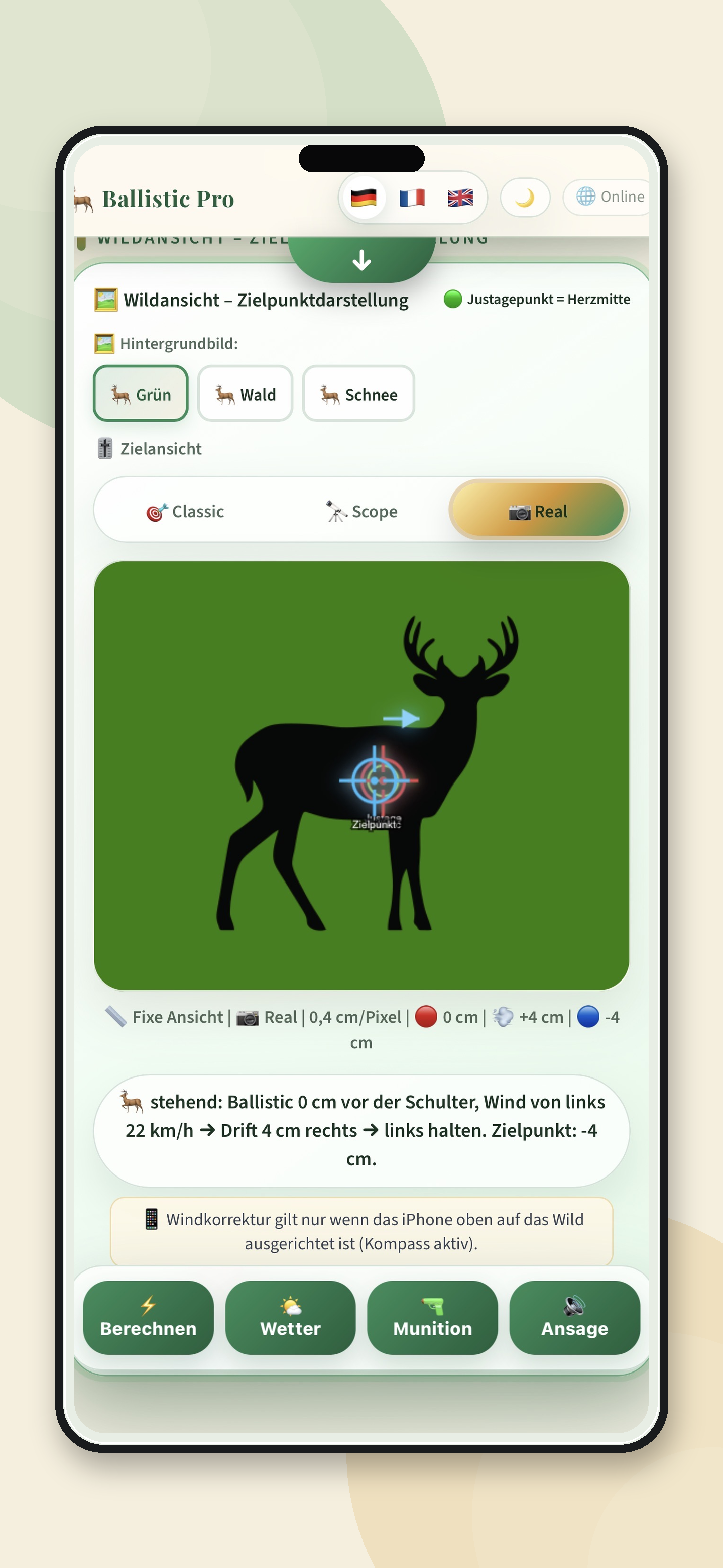 Ballistic Pro – Wetterdaten