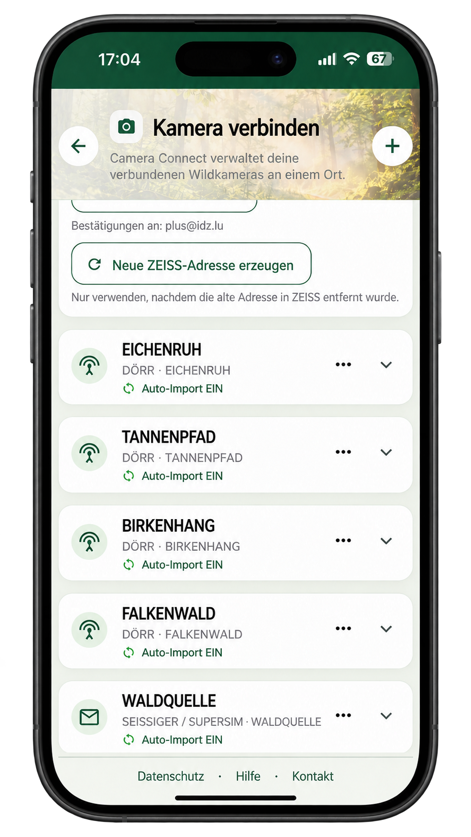 Wildkamera Pro – Kamera verbinden
